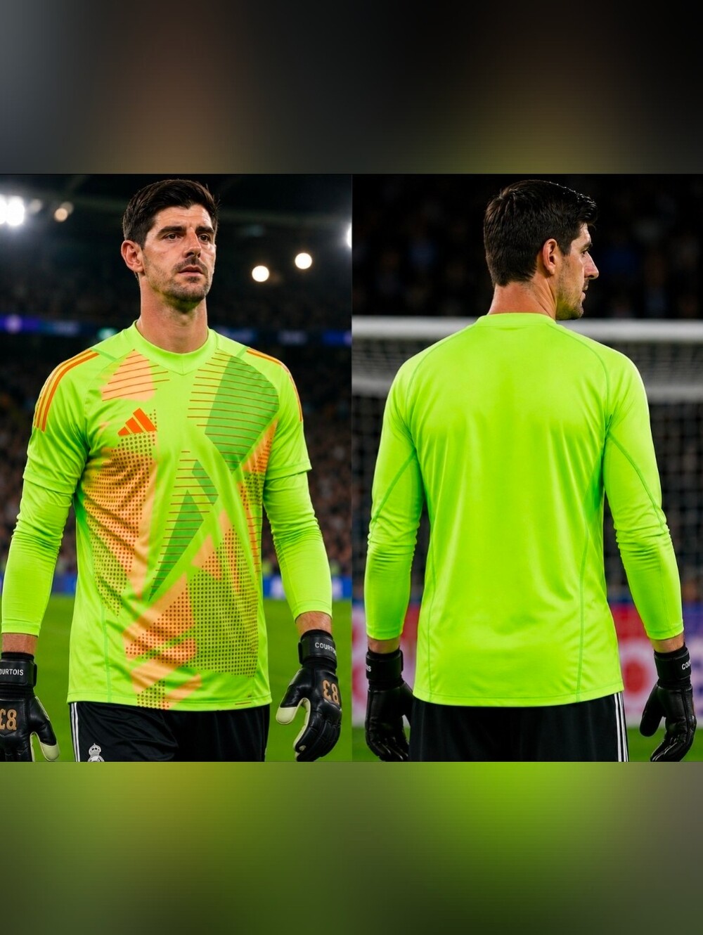 New Adidas Tiro 24 Pro Long Sleeve Goalkeeper Football Yellow Large Jersey $120